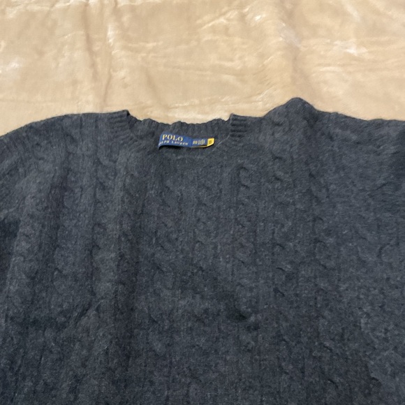 Polo by Ralph Lauren Charcoal Cable Knit Sweater - Picture 1 of 2